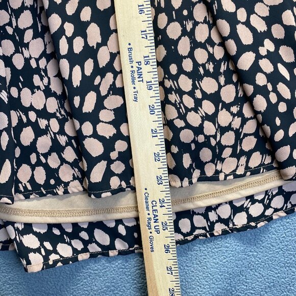 ADRIENNE Women's Blouse size medium,Animal Print,Ballon Sleeve,Lined,V Neck - Picture 4 of 7